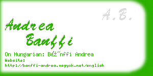 andrea banffi business card